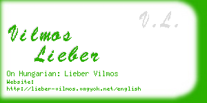 vilmos lieber business card